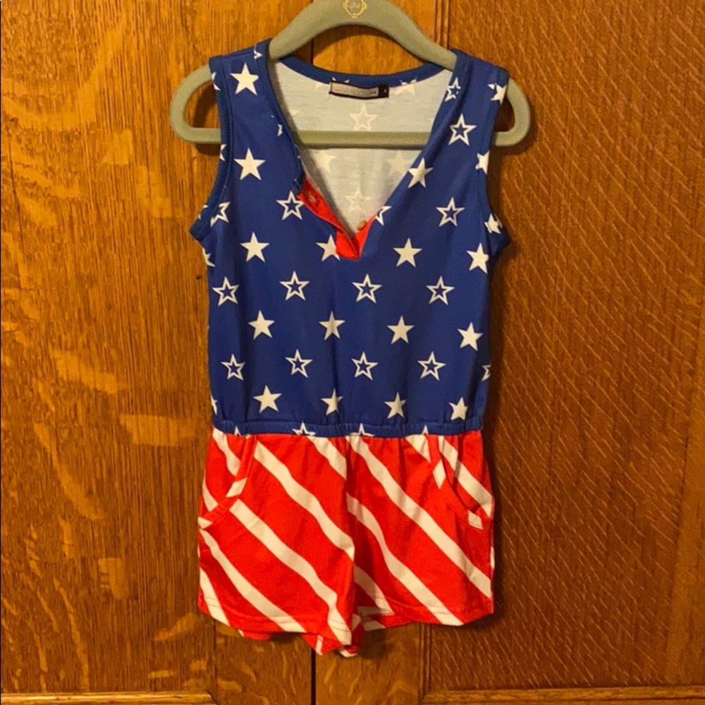 4th of July Flag Romper